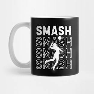 Volleyball Player Smash Distressed Mug